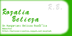 rozalia belicza business card